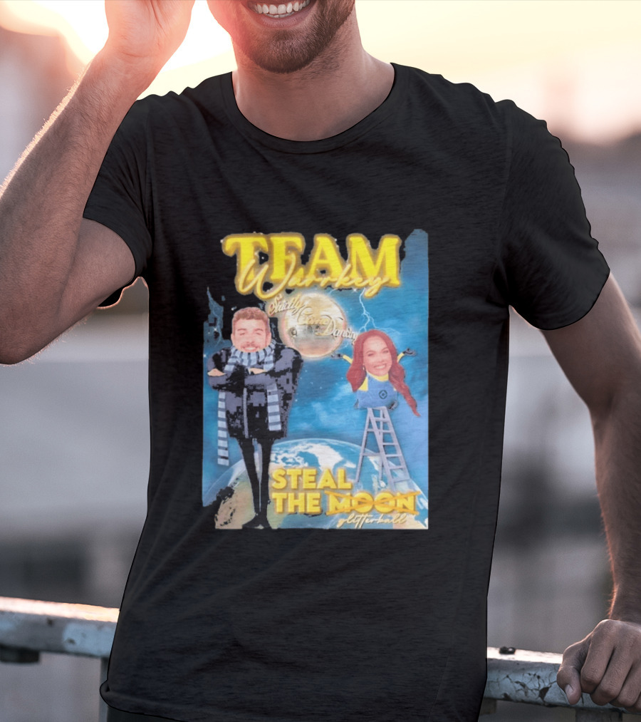Team Warrkey Strictly Steal The Moon Dancing Planet Earth T-Shirt
