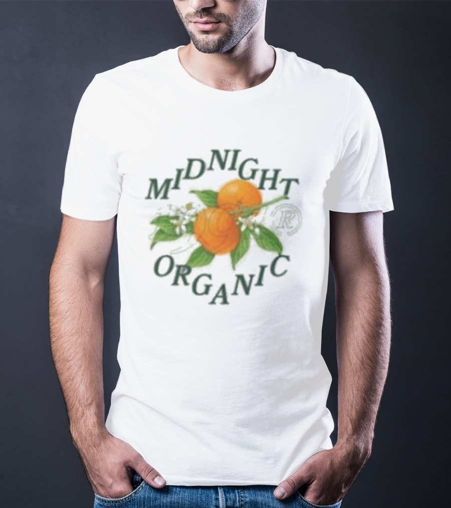 Midnight Organic Citrus Blossoms And Branches T-Shirt