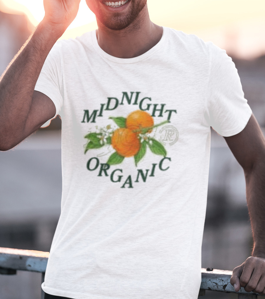 Midnight Organic Citrus Blossoms And Branches T-Shirt
