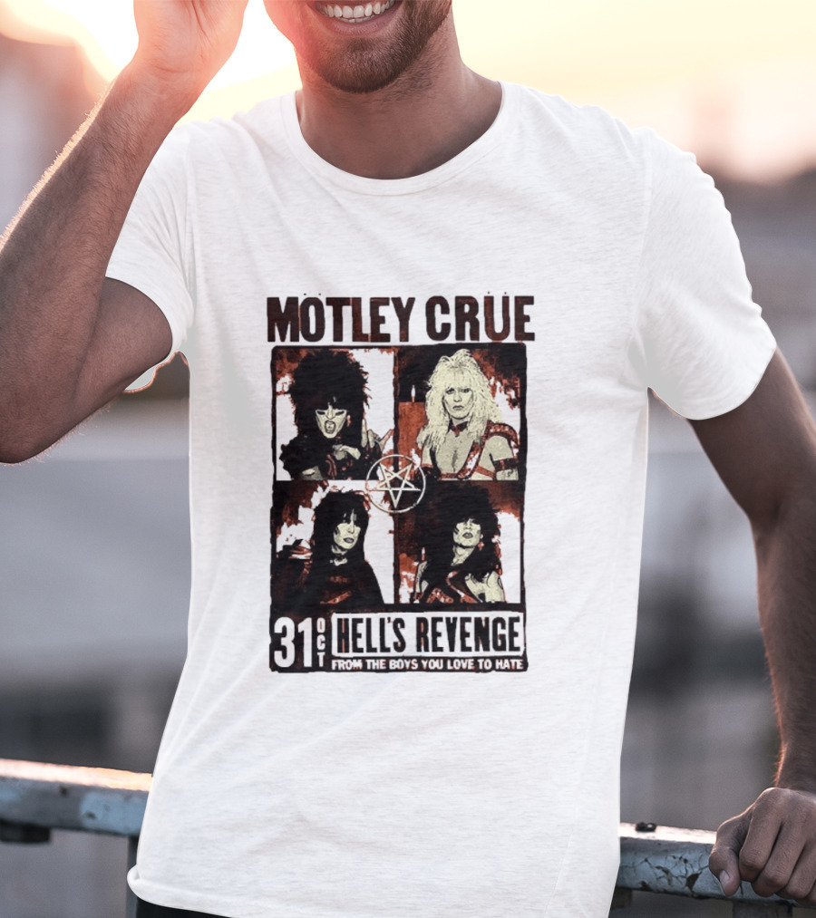 Motley Crue Hell's Revenge 31 Oct From The Boys You Love To Hate Flyer T-Shirt