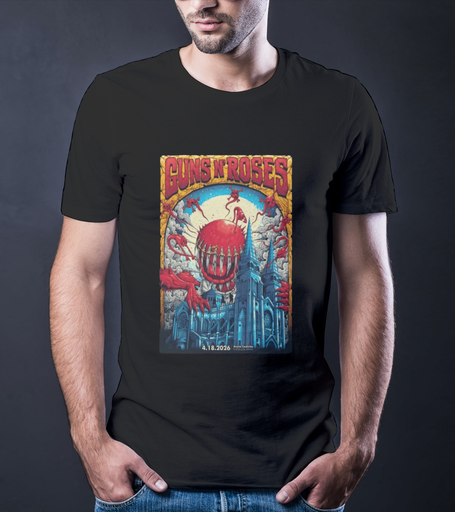 Guns N' Roses 4 18 2026 Fortaleza Brazil Arena Castelão Event Venom Cathedral T-Shirt