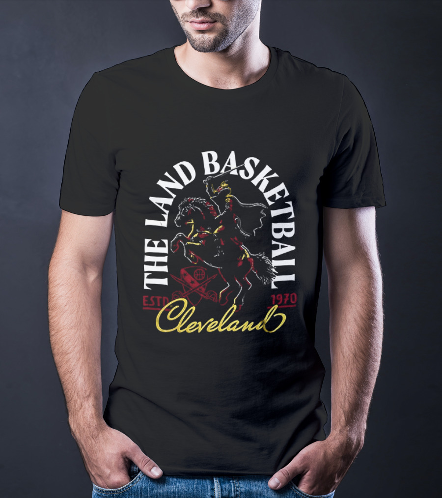 Cleveland The Land Basketball Est 1970 Curved T-Shirt