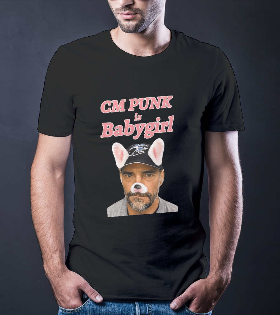 CM Punk Is Babygirl With Cute Ears And Nose Accessory T-Shirt