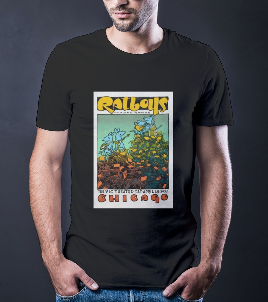 Ratboys Free Range April 18 2026 Vic Theatre Chicago Concert T-Shirt