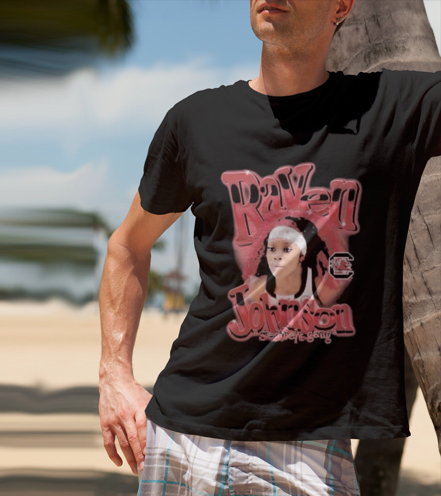 Raven Johnson South Carolina Gamecocks Seatbelt Gang T-Shirt