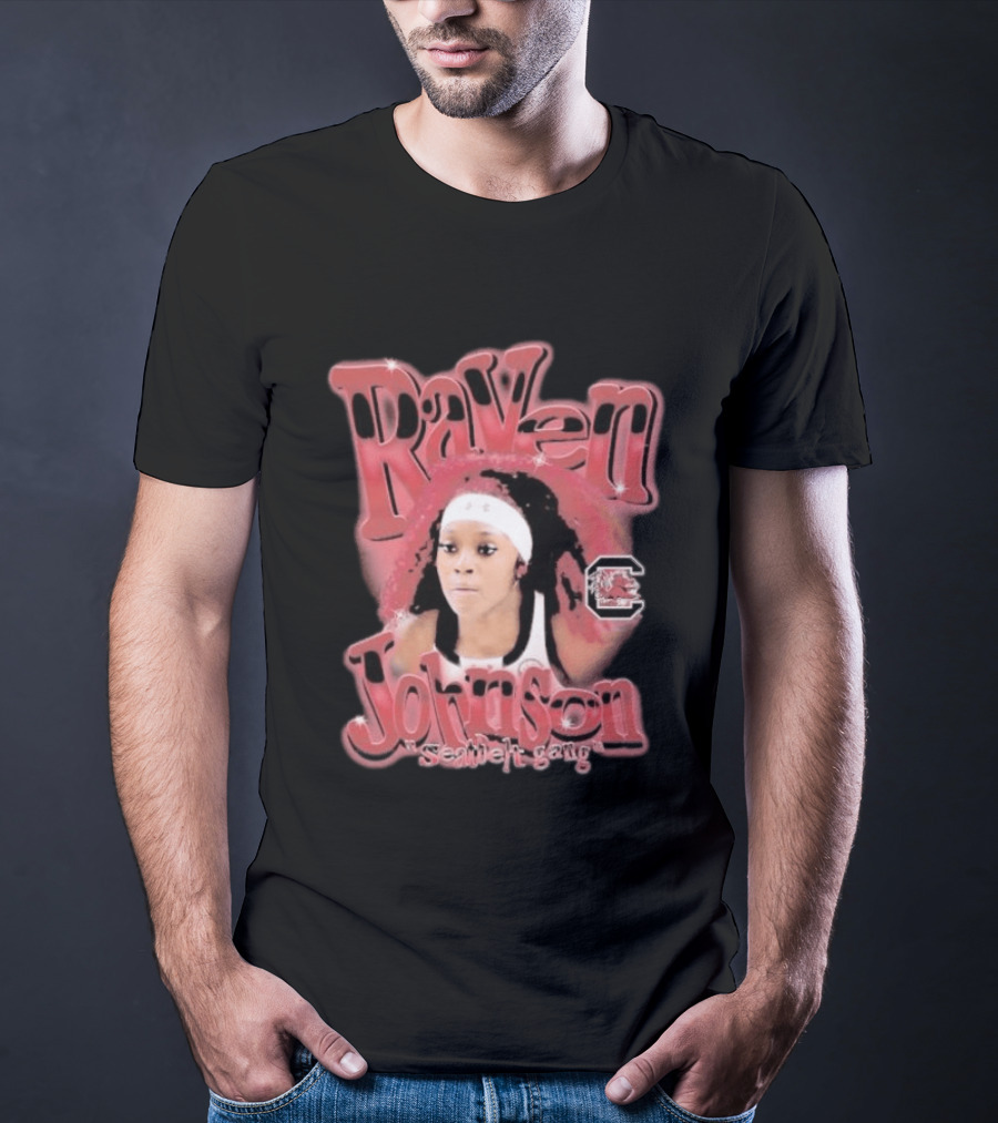 Raven Johnson South Carolina Gamecocks Seatbelt Gang T-Shirt