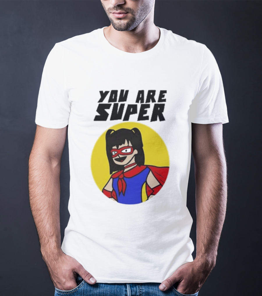 You Are Super Hero Girl With Red Cape And Mask T-Shirt