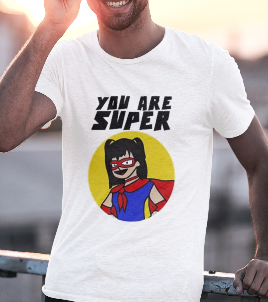 You Are Super Hero Girl With Red Cape And Mask T-Shirt