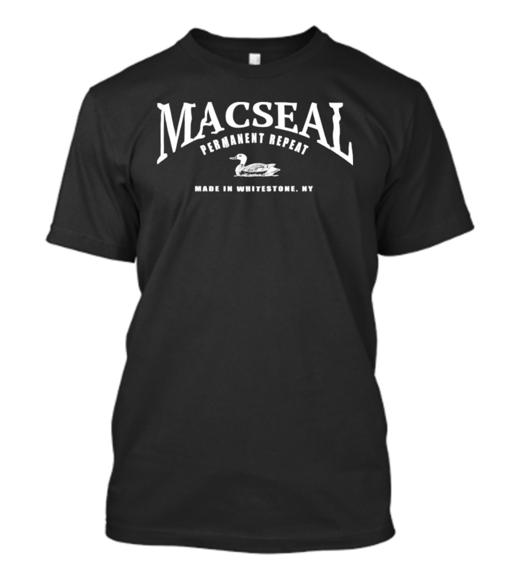 Macseal Permanent Repeat Made In Whitestone NY Duck Windbreaker T-Shirt