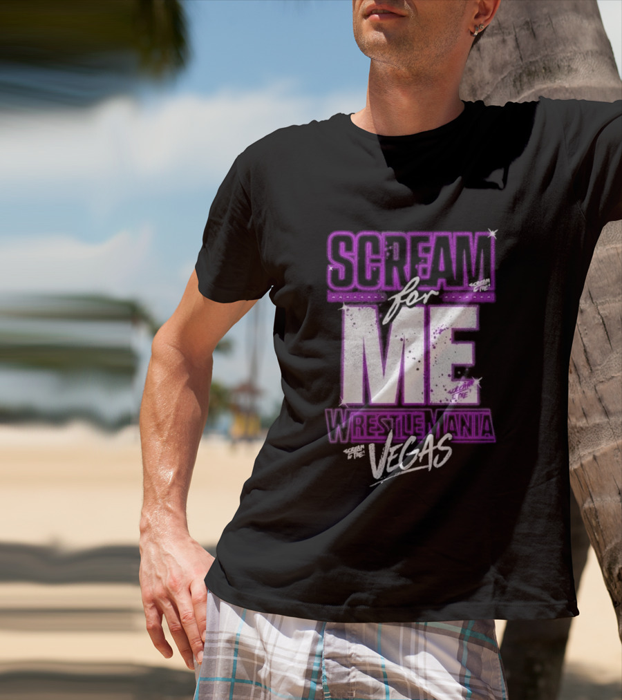 WWE WrestleMania Scream For Me Vegas Paige T-Shirt