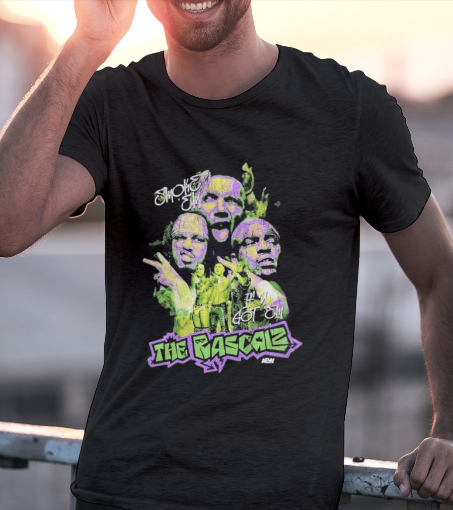 AEW The Rascalz Smoke Em If You Got Em Vibrant Wrestling Crew T-Shirt