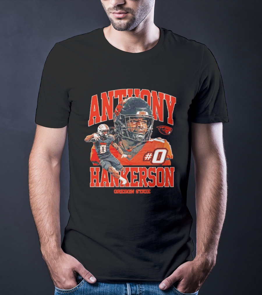 Anthony Hankerson #0 Oregon State Beavers Football T-Shirt