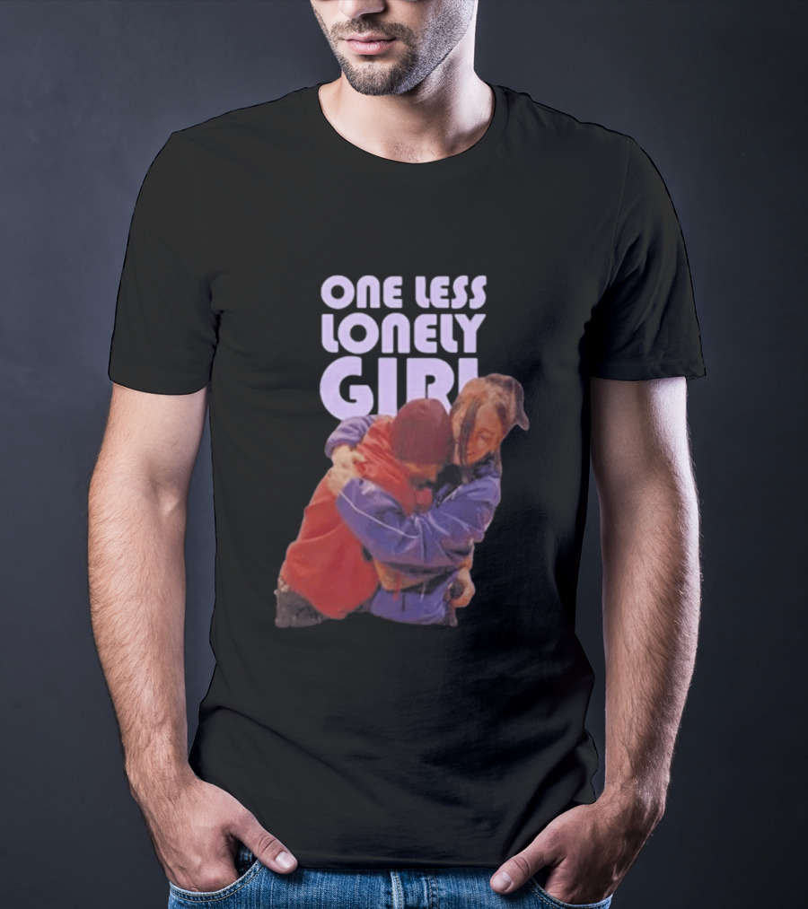 One Less Lonely Girl Billie Eilish Justin Bieber Hug T-Shirt