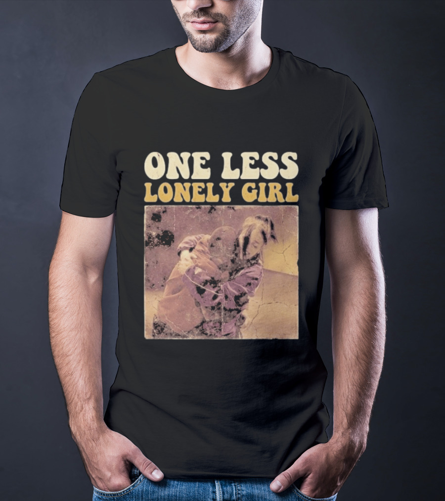 Billie Eilish Justin Bieber One Less Lonely Girl Vintage Style Hug Scene T-Shirt