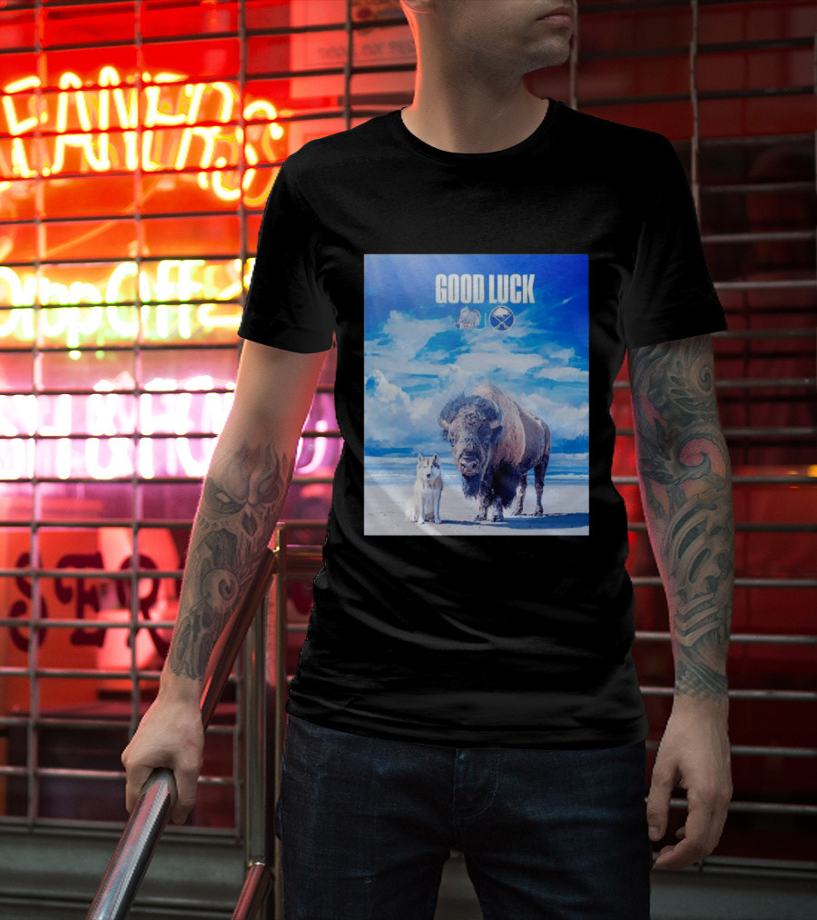 Good Luck Jacksonville Icemen Buffalo Sabres NHL Team Game 1 Buffalo Beach Sky T-Shirt