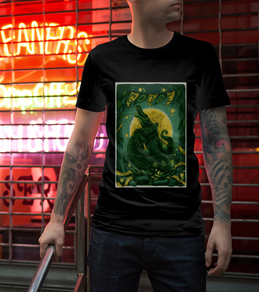 Goose Bayou Music Center Houston Texas April 23 2026 Featuring Alligator And Moon T-Shirt