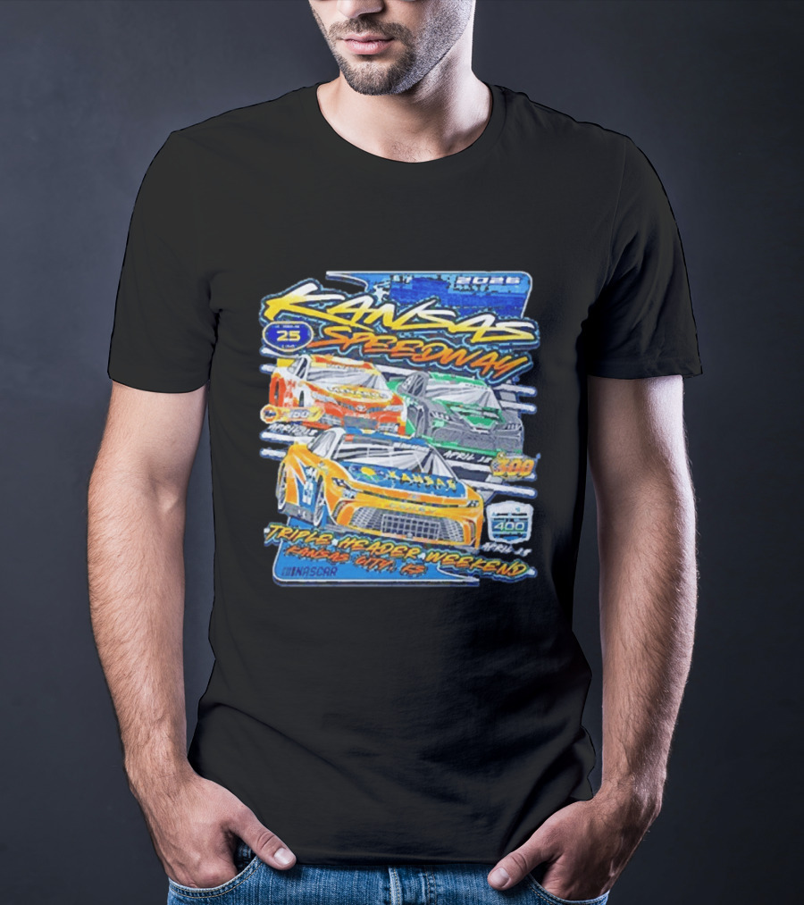 2026 Kansas Speedway NASCAR Triple Header Weekend April 25 Car 400 Kansas City T-Shirt