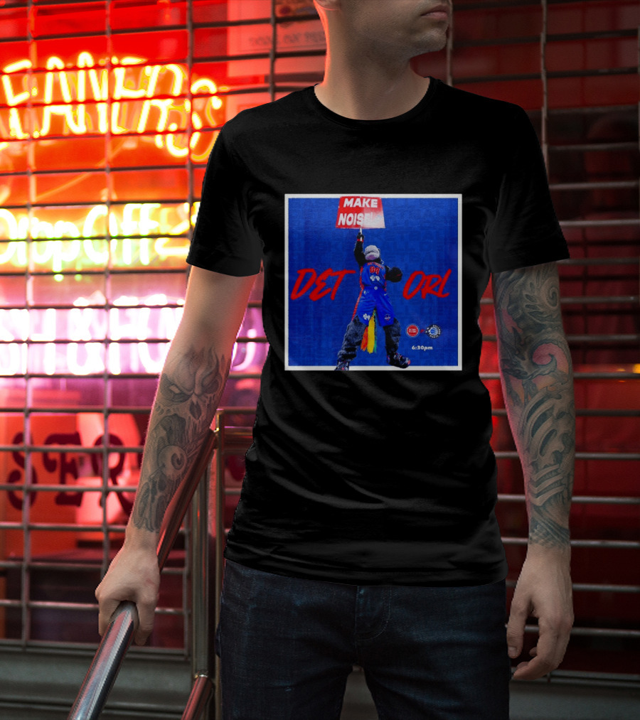 Make Noise DET Vs ORL Basketball 6:30pm Event Promotion T-Shirt