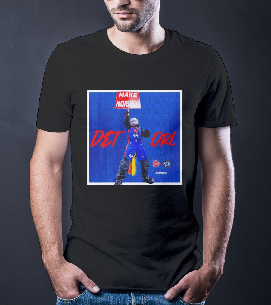 Make Noise DET Vs ORL Basketball 6:30pm Event Promotion T-Shirt