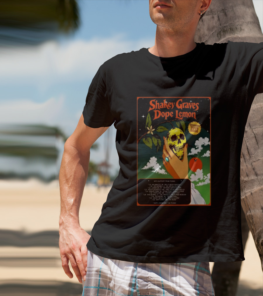 Shakey Graves Dope Lemon Summer Tour 2026 With Texino Support T-Shirt