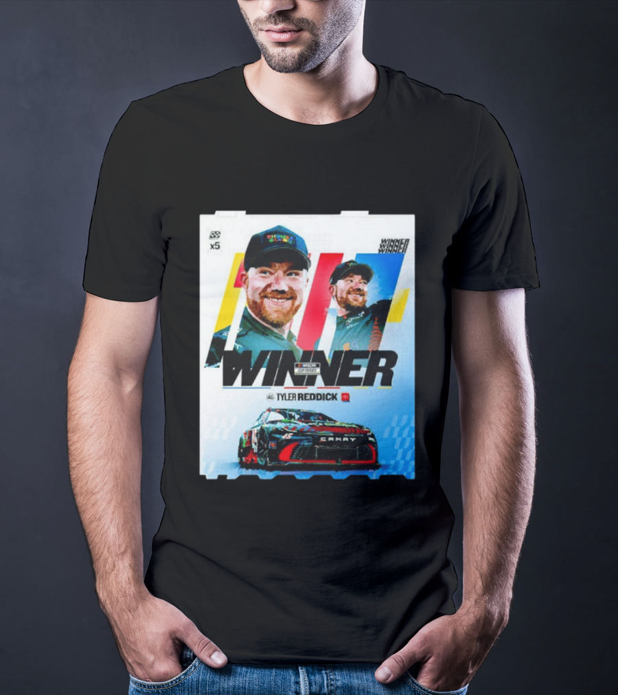 Winner Tyler Reddick NASCAR Kansas Speedway Victory Car Chevrolet Camaro T-Shirt