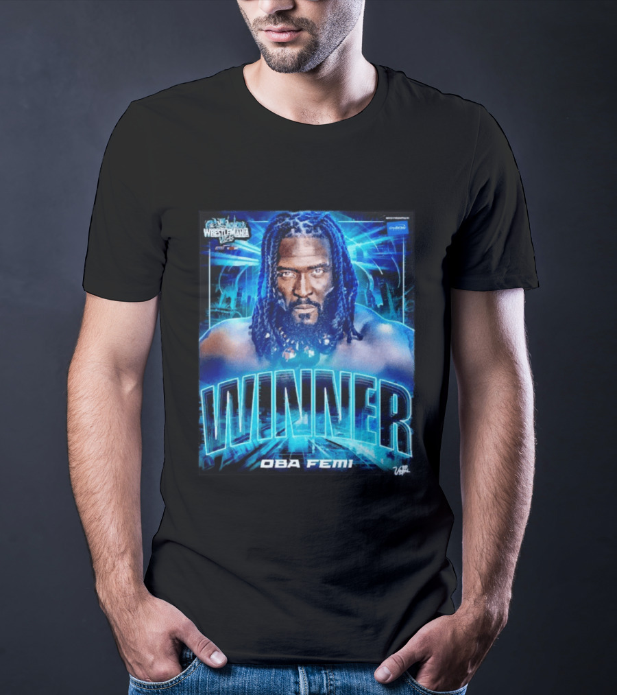 Winner WWE Superstar Oba Femi WrestleMania 42 Vegas Victory T-Shirt