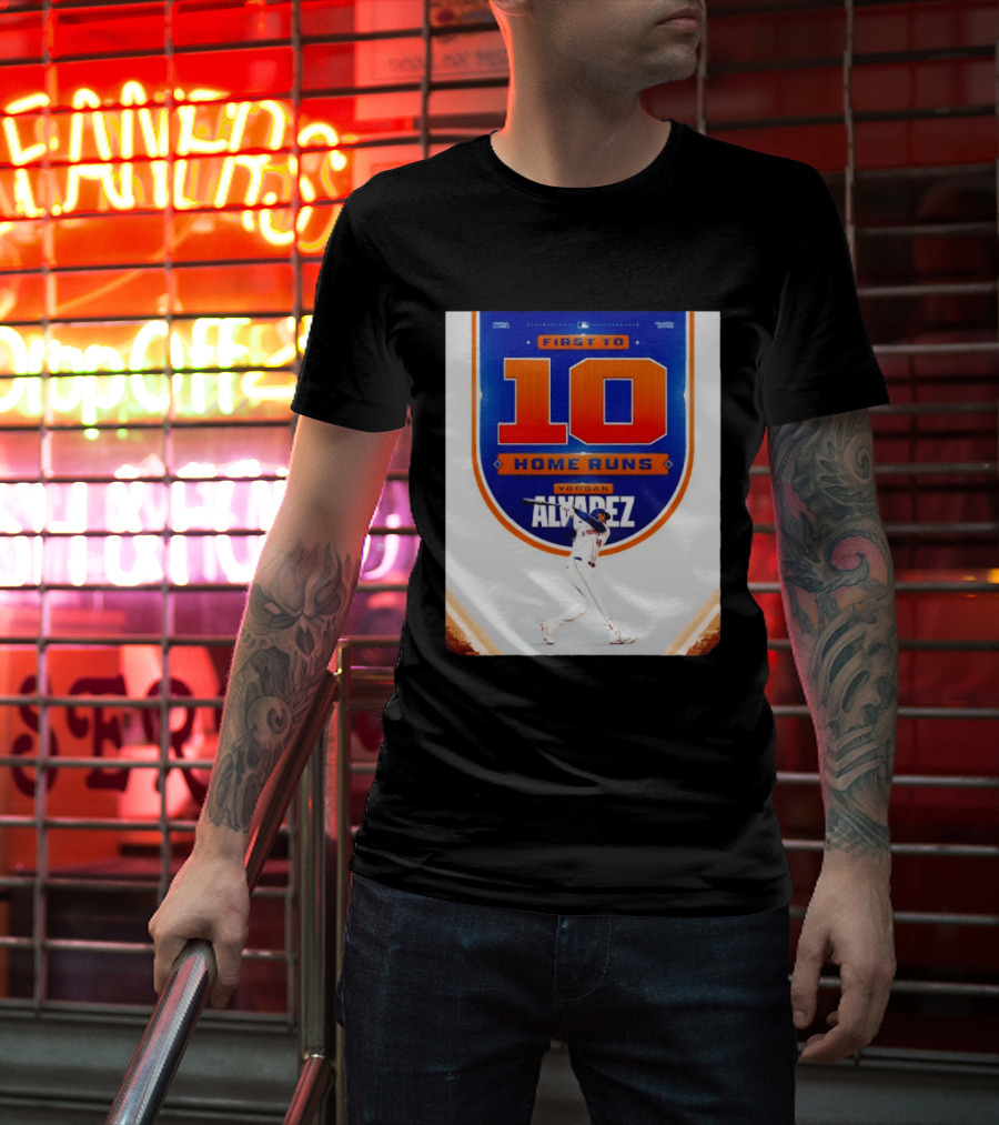 Yordan Alvarez First To 10 Home Runs Houston Astros MLB T-Shirt