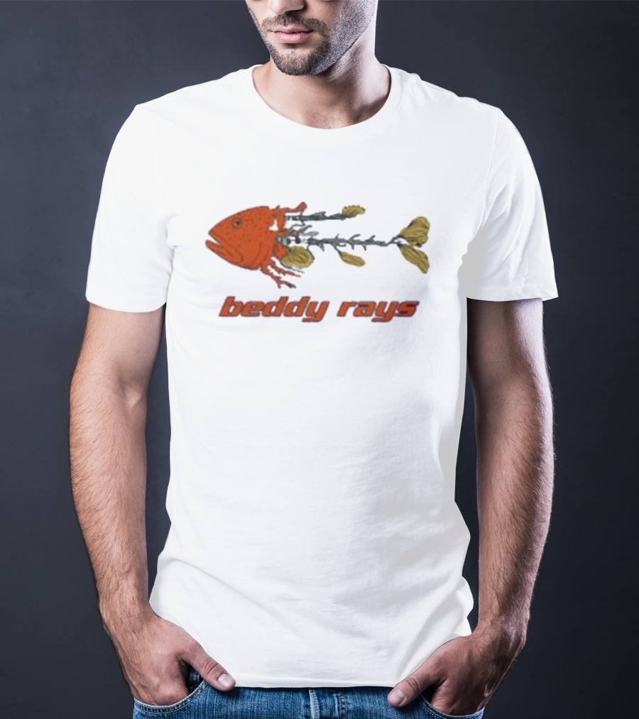 Beddy Rays Coral Trout Fish Skeleton T-Shirt