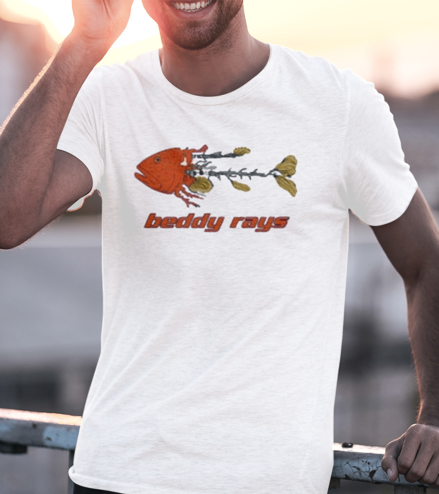 Beddy Rays Coral Trout Fish Skeleton T-Shirt