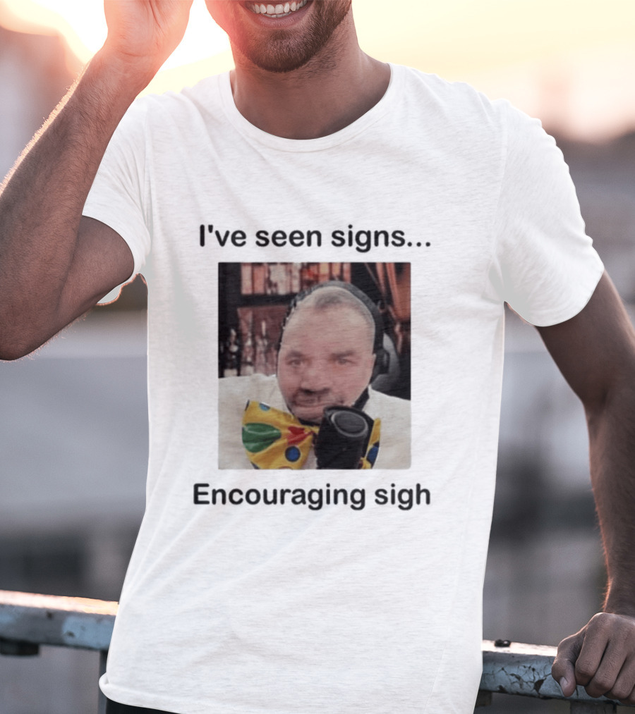 I've Seen Signs Encouraging Sigh Microphone Headset Bow Tie T-Shirt