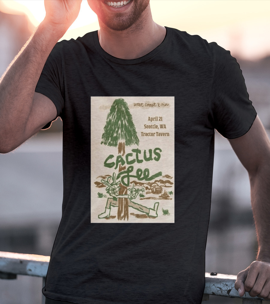 West Coast Tour Cactus Lee Seattle WA Tractor Tavern April 21 2026 T-Shirt
