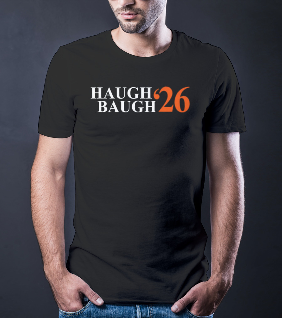 Haugh Baugh 26 Bold White Orange T-Shirt