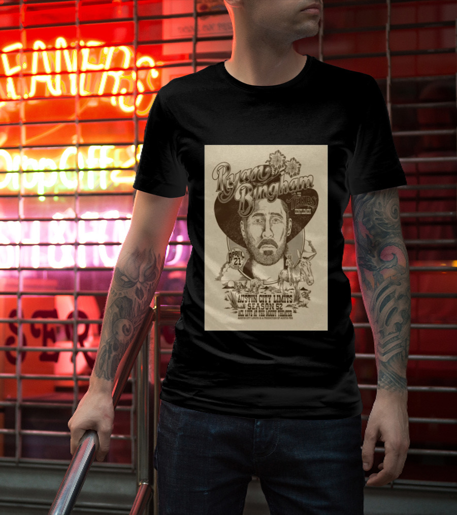 Ryan Bingham With The Texas Gentlemen Austin City Limits Season 52 April 21 2026 Moody Theater T-Shirt