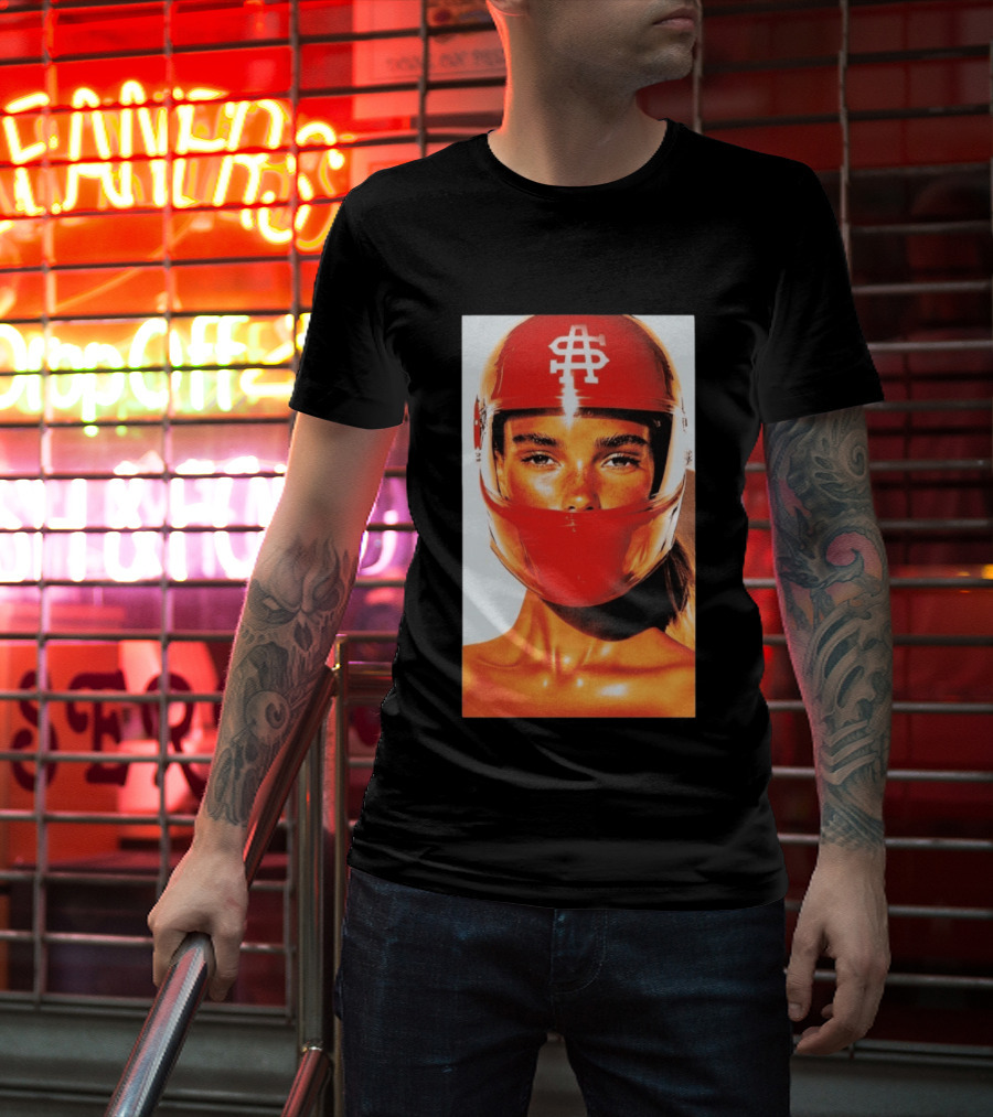 Sauna Sa Race Girl Helmet Icon Red Racing T-Shirt