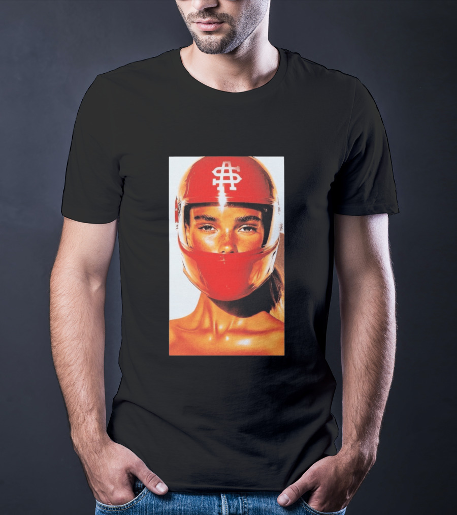 Sauna Sa Race Girl Helmet Icon Red Racing T-Shirt