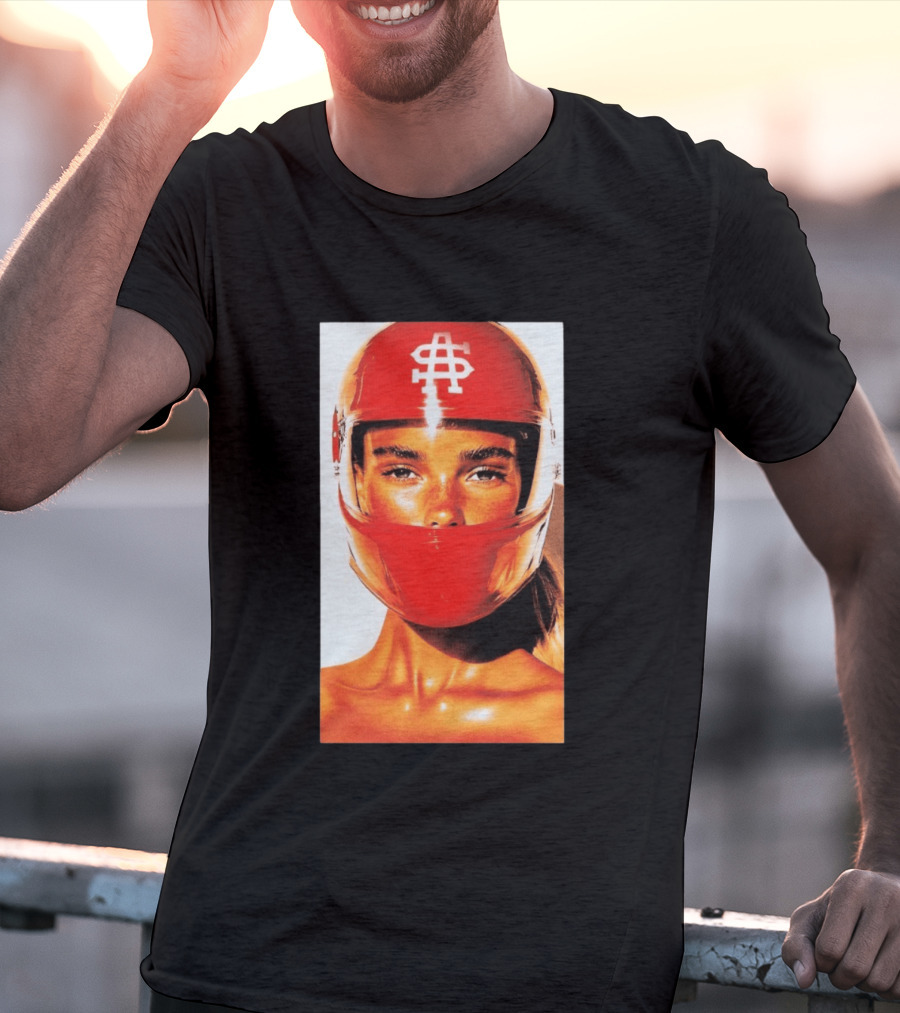 Sauna Sa Race Girl Helmet Icon Red Racing T-Shirt