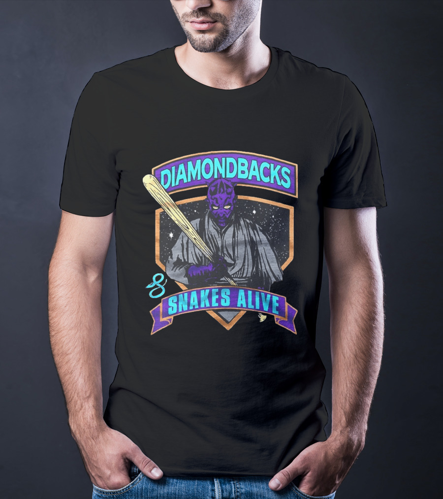 Diamondbacks Snakes Alive Baseball Jedi Warrior T-Shirt