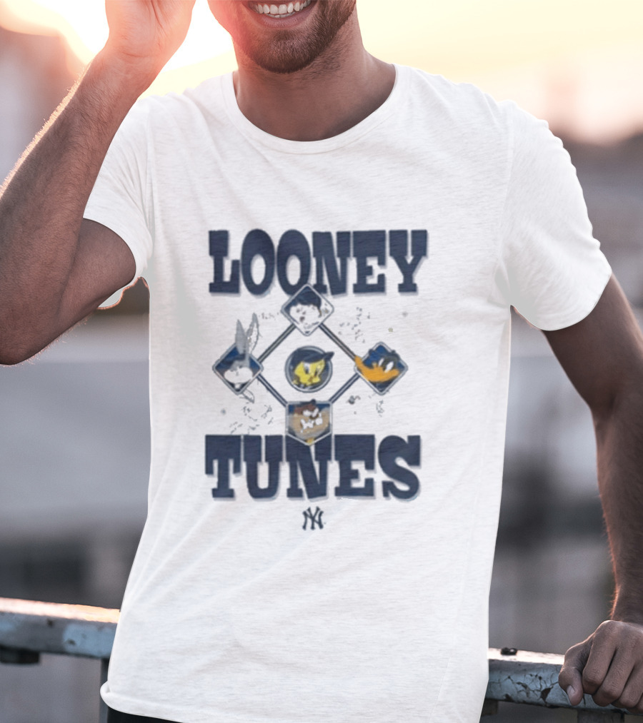 Looney Tunes New Era MLB MiLB Collection Diamond Chrome Bugs Taz Tweety Sylvester T-Shirt