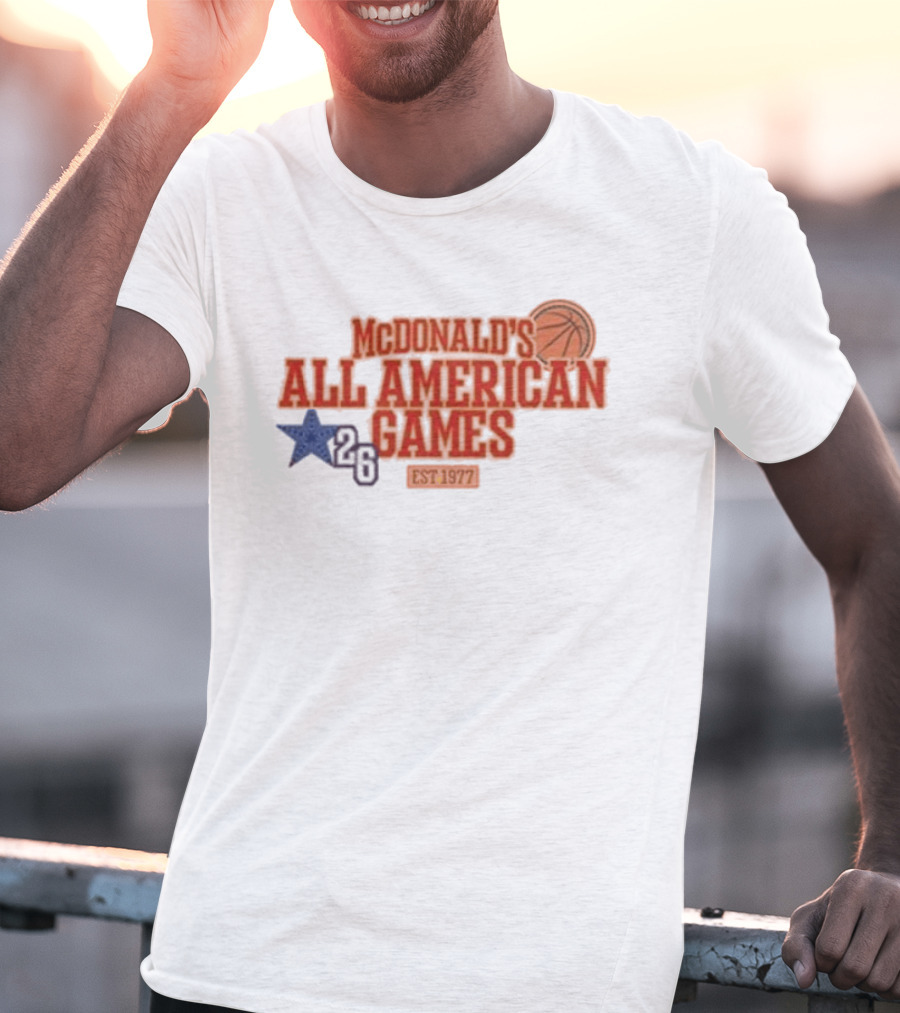 McDonald's All American Games 2026 Basketball Star Est 1977 T-Shirt