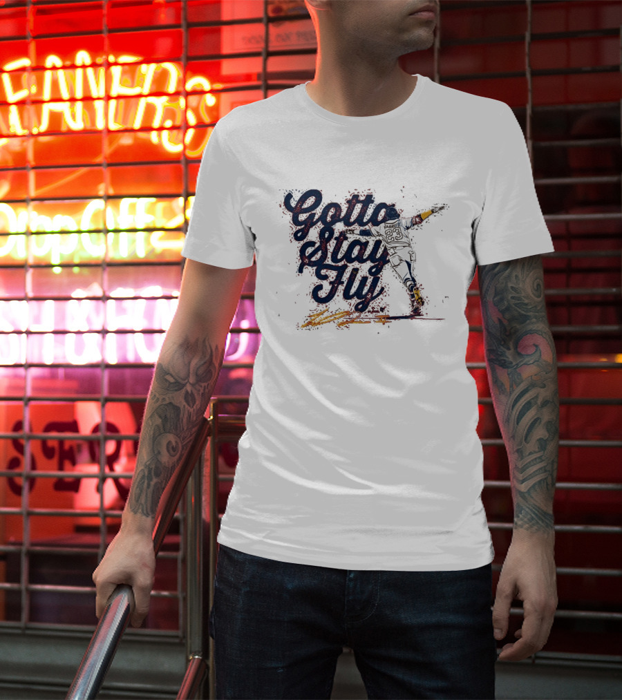 Gotta Stay Fly Michael Harris II Baseball Sliding Action T-Shirt