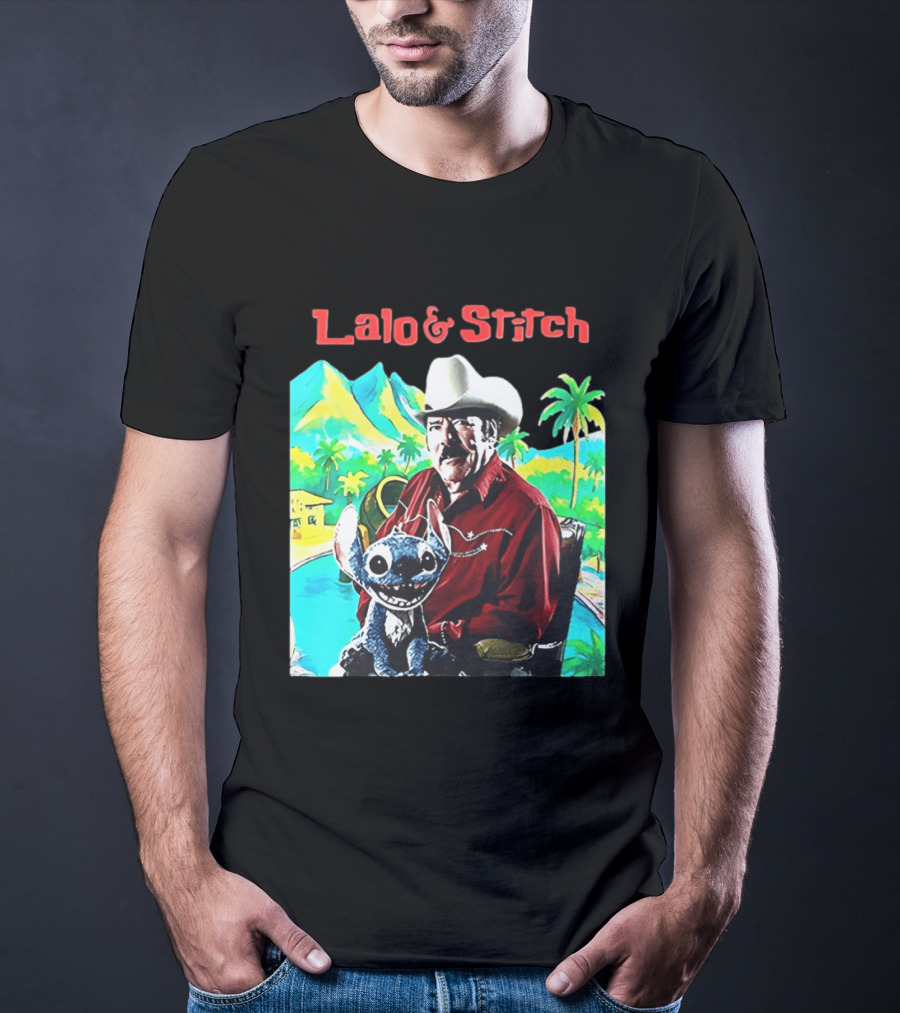 Lalo And Stitch Cowboy Hat Tropical T-Shirt
