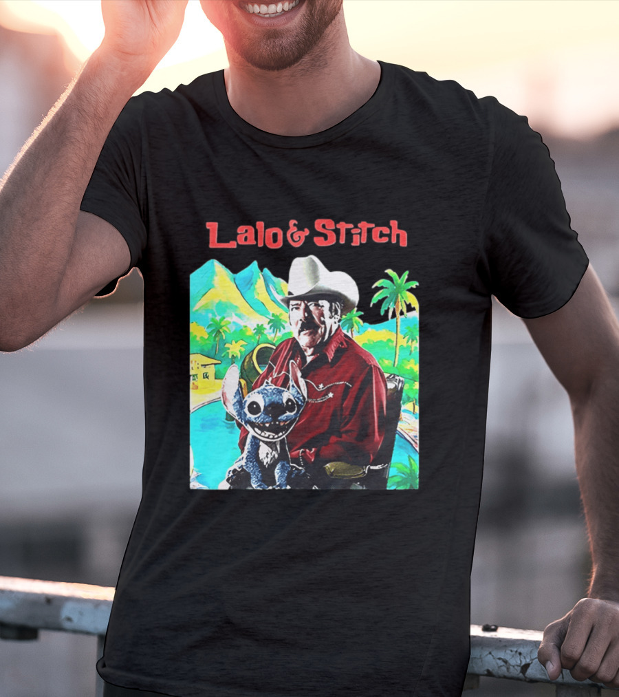 Lalo And Stitch Cowboy Hat Tropical T-Shirt