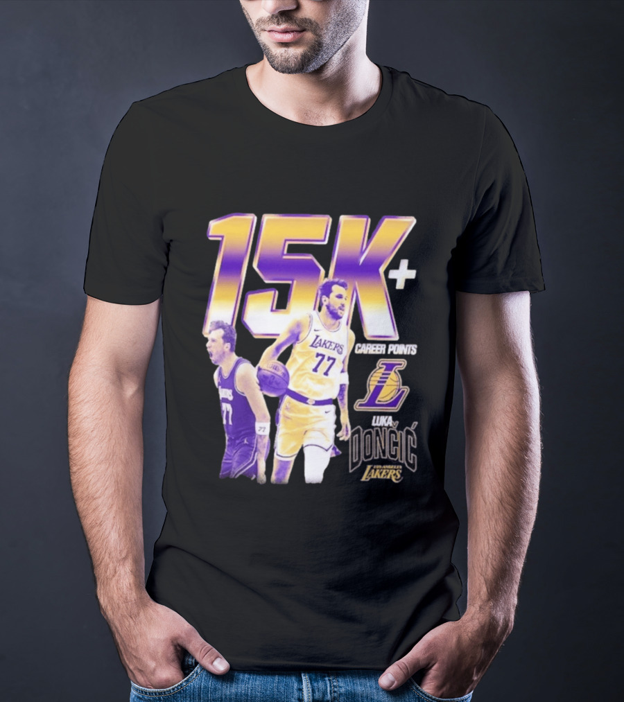 15K Career Points Luka Dončić Los Angeles Lakers T-Shirt