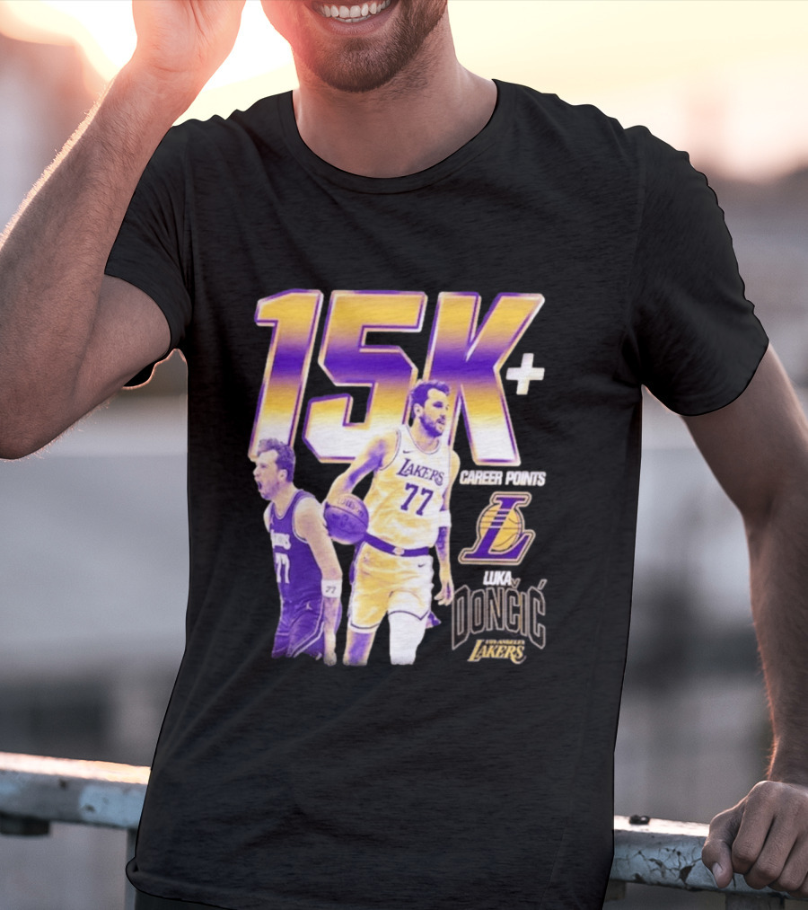15K Career Points Luka Dončić Los Angeles Lakers T-Shirt