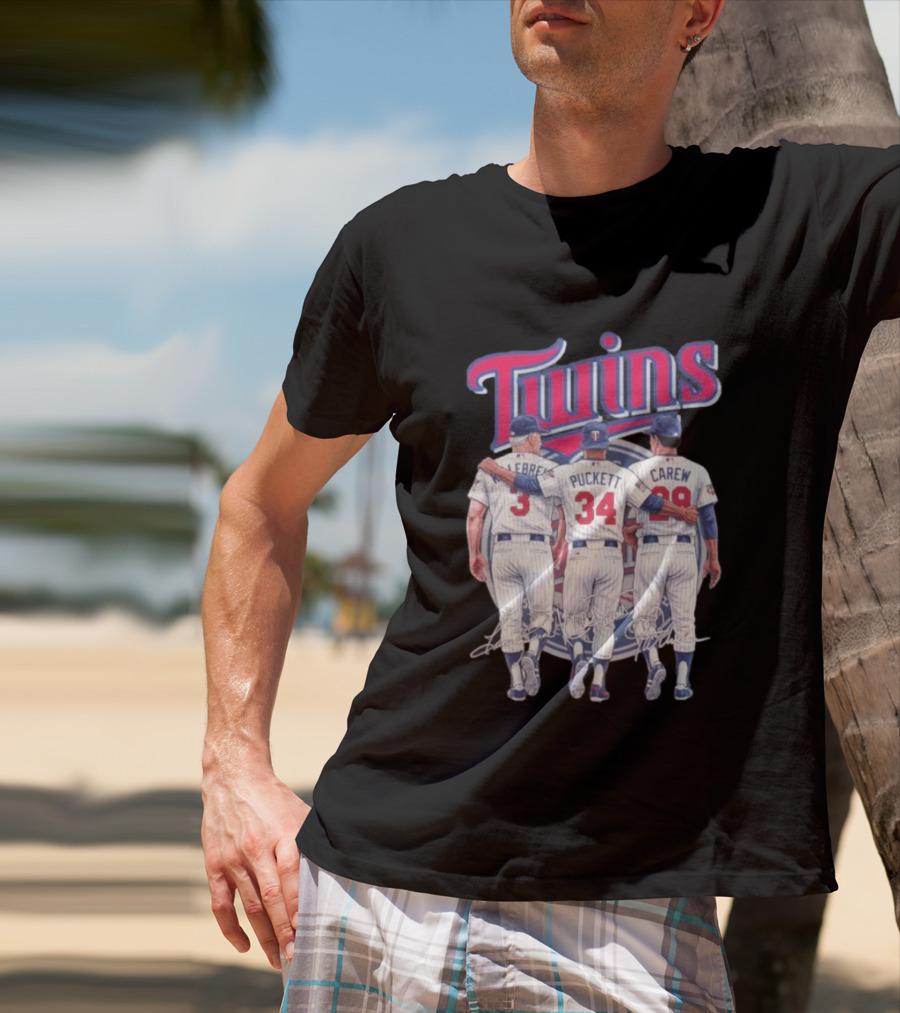 Minnesota Twins Legends Harmon Killebrew Kirby Puckett Rod Carew Classic Baseball T-Shirt