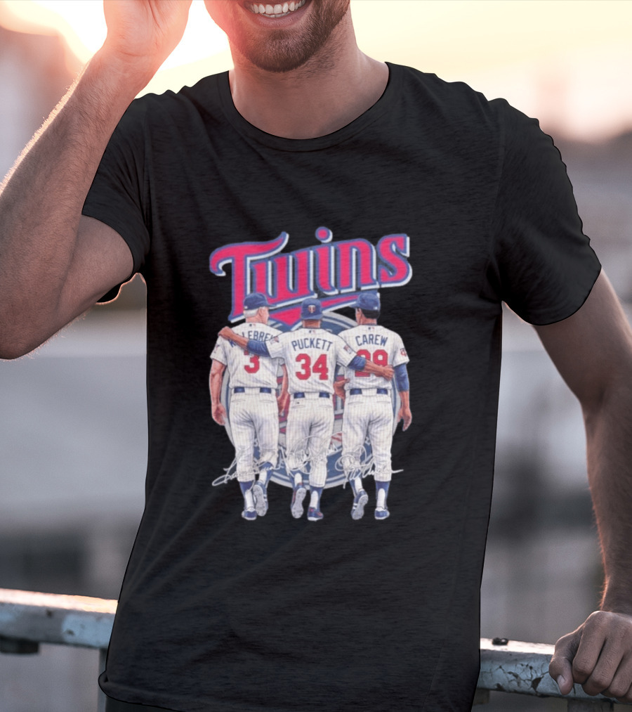 Minnesota Twins Legends Harmon Killebrew Kirby Puckett Rod Carew Classic Baseball T-Shirt