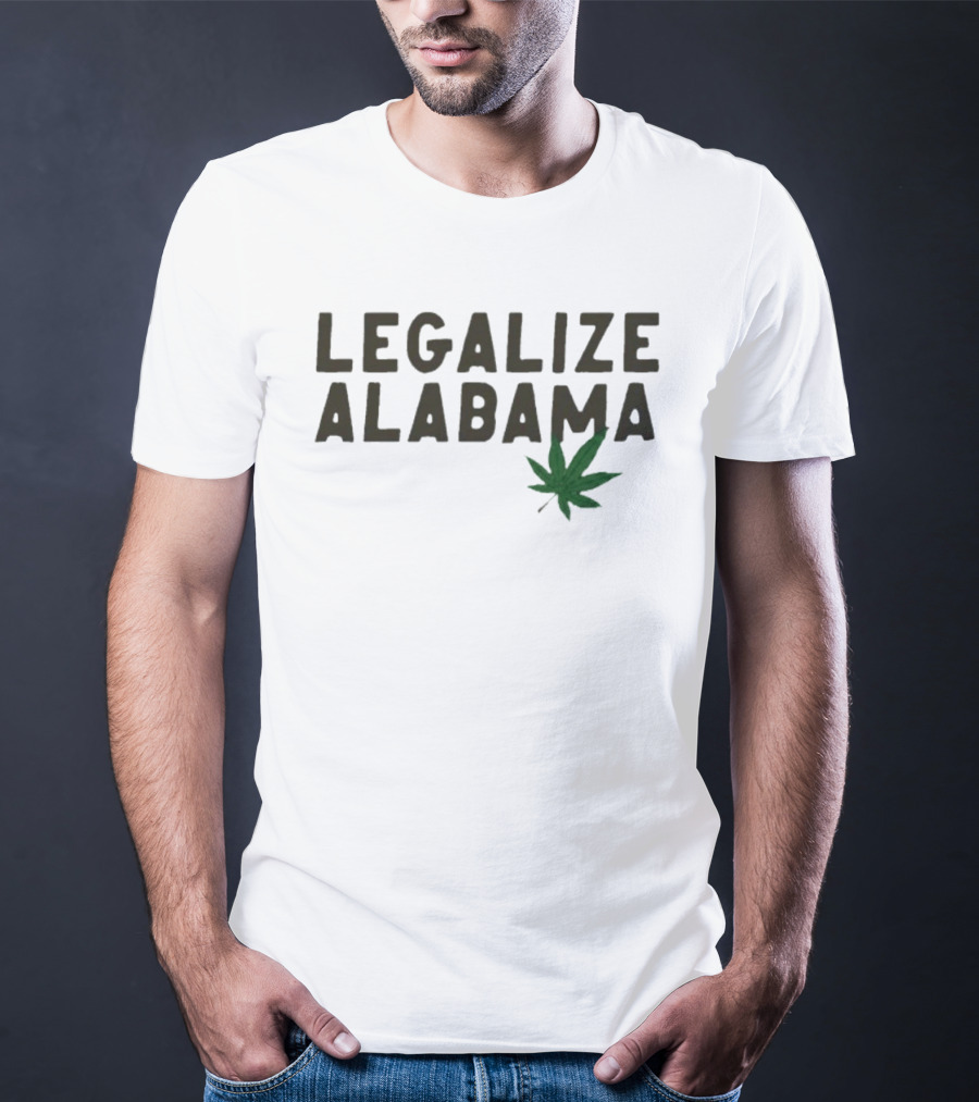Legalize Alabama Cannabis Leaf Advocacy T-Shirt