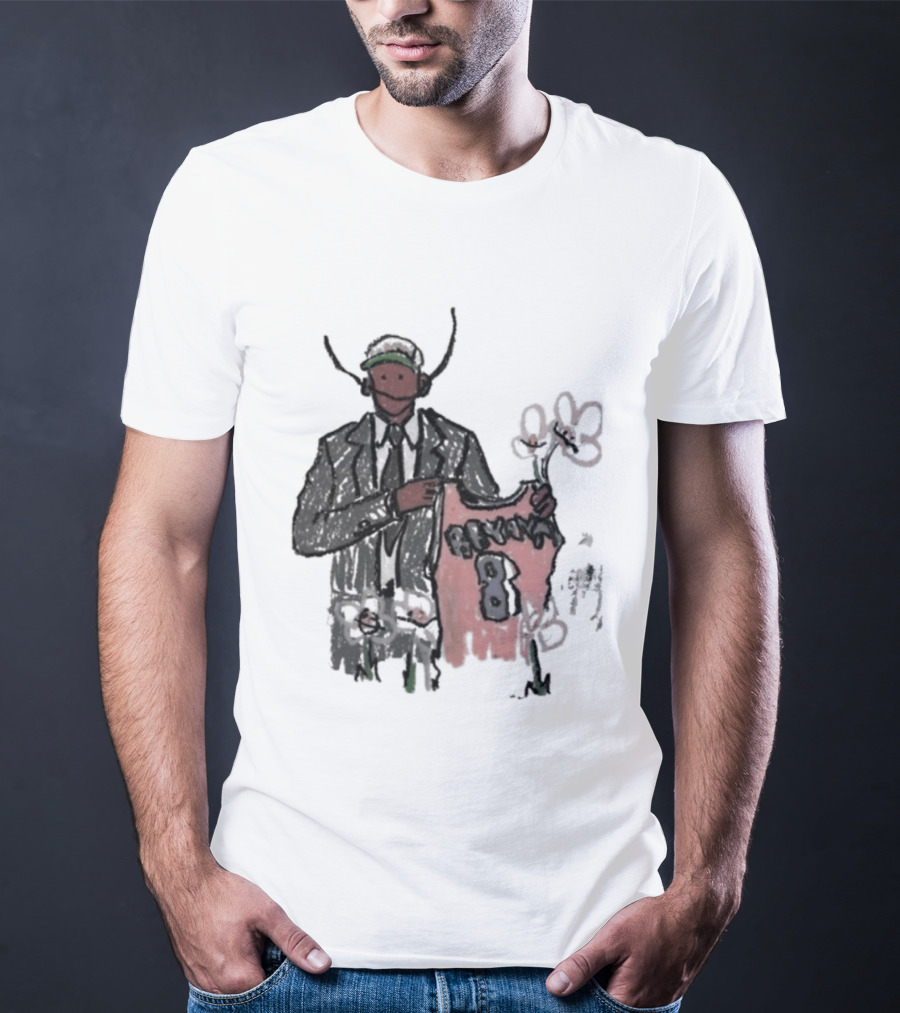 Legend Kobe Bryant Doodles Basketball Icon Art Bulls Flower NBA Black Mamba T-Shirt