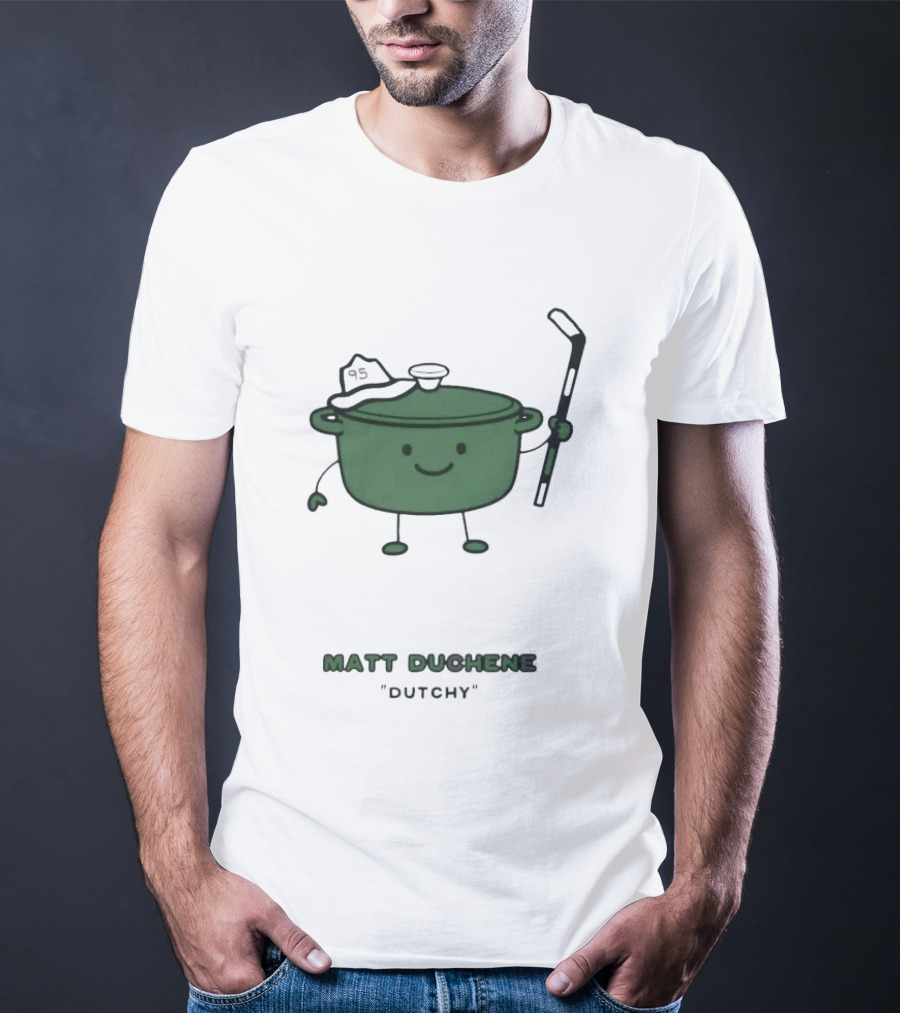 Matt Duchene Dutchy Hockey Pot Character With Cap And Stick T-Shirt