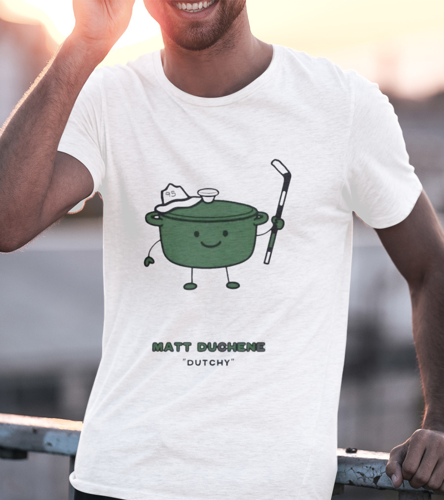 Matt Duchene Dutchy Hockey Pot Character With Cap And Stick T-Shirt